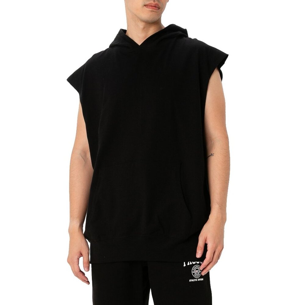 New! Champion Middleweight Cutoff Muscle T-Shirt Hoodie Black Men's S XXL